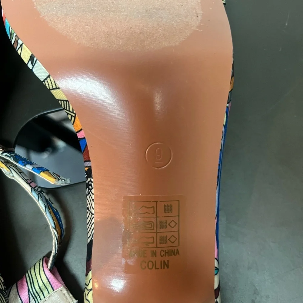 Miss Lola Colorful Patterned Sandals - Picture 7 of 7